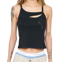 Pot Camisole -Black-