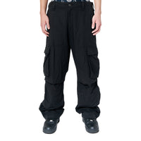Half Circle Cargo Pants -Black-