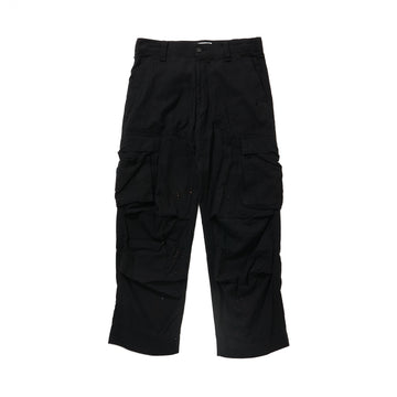 Half Circle Cargo Pants -Black-