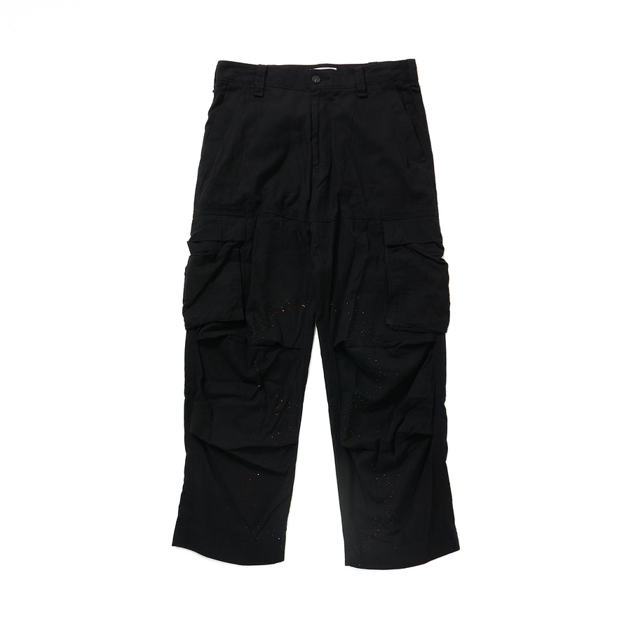 Half Circle Cargo Pants -Black-