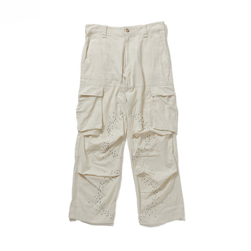 Half Circle Cargo Pants -Ecru-