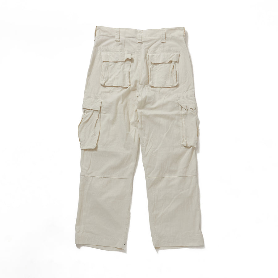 Half Circle Cargo Pants -Ecru-
