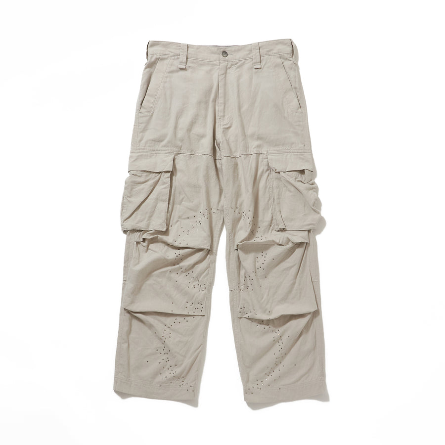 Half Circle Cargo Pants -Gray-